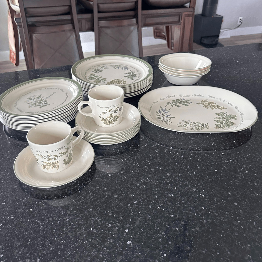 HOT Dinnerware Set Corelle Thymeless Herbs Corelle Thymeless