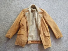 Vintage Sears Roebuck and Co The Leather Shop Suede Lined Western Coat Size 40