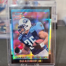 Bowman Chrome X-Fractor Rookie Dan Alexander #156 2001 Titans NFL Football Card. rookie card picture