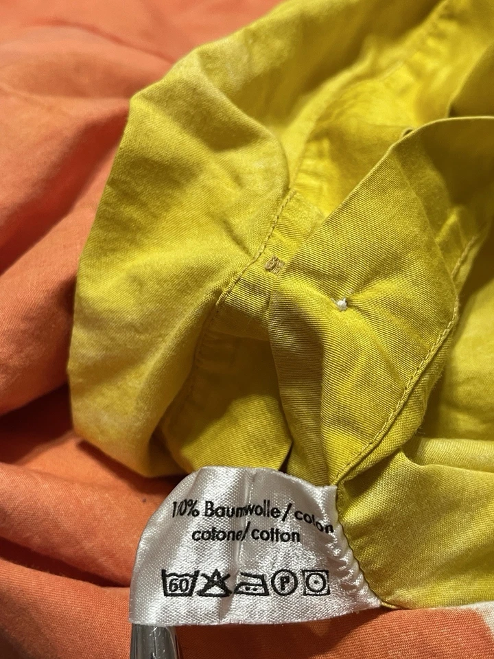 Funda nórdica Christian Fischbacher de tela de algodón suizo naranja M12 Foto 4 de 4