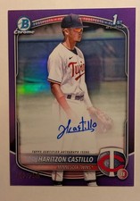 2025 Bowman Chrome Haritzon Castillo True Purple Refractor On Card  Auto /250