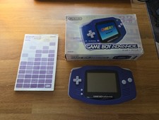 Nintendo Game Boy Advance Indigo Handheld System CIB US SELLER