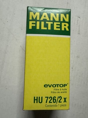 Engine Oil Filter-DIESEL, Eng Code: ALH, FI, Turbo MANN HU 726/2 X