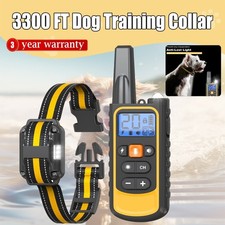 3300 FT Remote Dog Shock Training Collar Rechargeable Waterproof LCD Pet Trainer