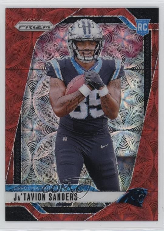 2024 Panini Prizm Rookies Choice Red Prizm 14/20 Ja'Tavion Sanders Rookie RC
