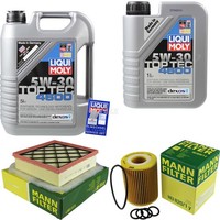 Mann Inspektionspaket 6L Liqui Moly Top Tec 4600 5W-30 FüR Opel Meriva B