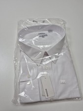 Modena Stout Dress Shirt Mens 22 34/35 White Big & Tall Relaxed Fit Long Sleeve
