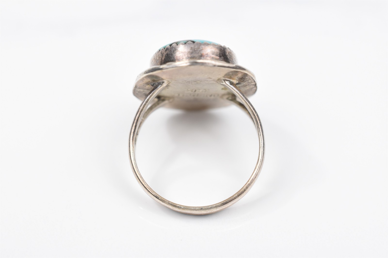 BBT Sterling Turquoise Statement Ring Bold Oval C… - image 8