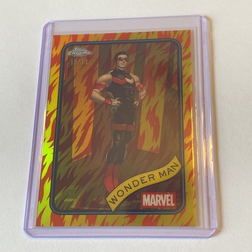 2025 Topps Chrome Marvel Wonder man #100 Human Torch Flame /39