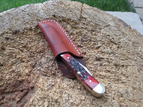 ETUI ERDNUSSMESSER CUSTOM LEDER TASCHE SCHLUPFSCHEIDE #1 - Bild 6 von 8