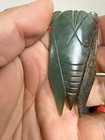 Wonderful Vtg. Chinese HK Export Jade, Cinnabar Necklace, Cicada Pendant — photo 9