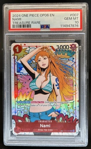 2024 One Piece Wings of The Captain Nami Treasure Rare #ST01-007 PSA 10 GEM MINT