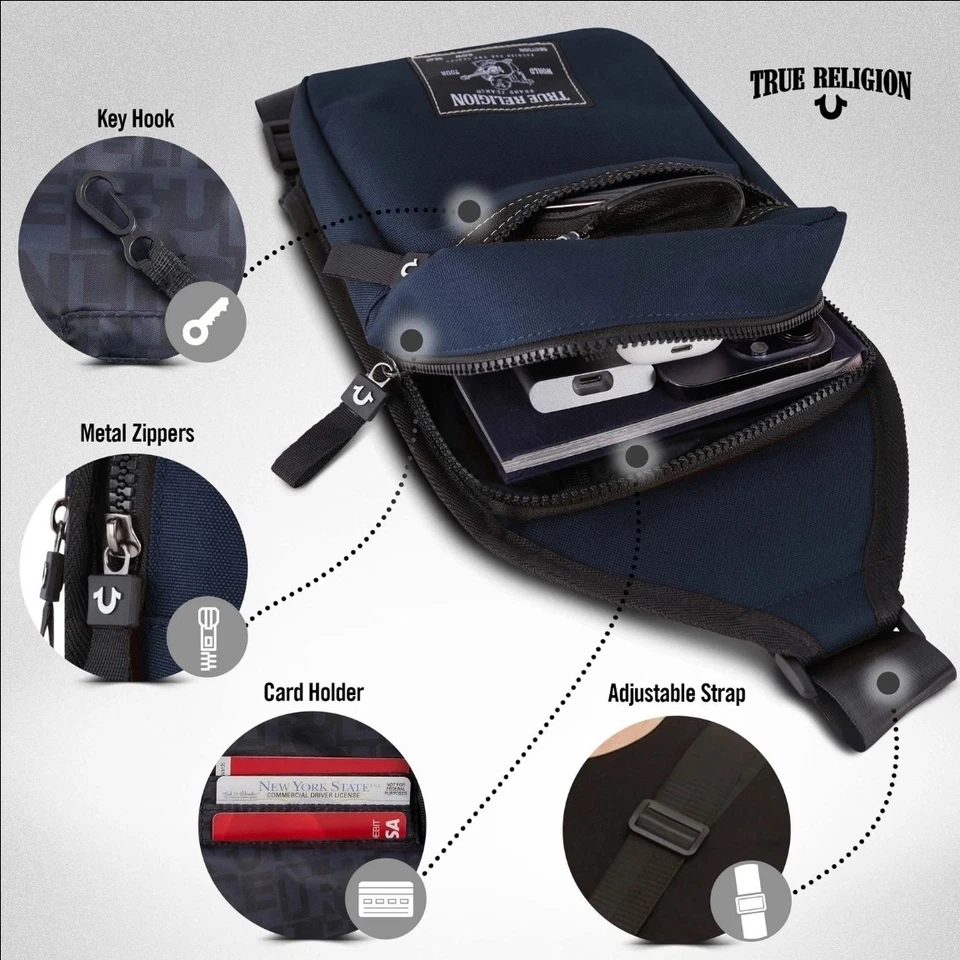 Bolsos Bandolera para Mujer y Hombre, Mochila Bandolera Cartera de Viaje, Bolsa de Viaje Foto 4 de 4