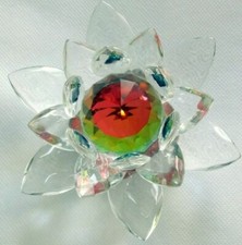 Lotusblüte Kuss des Buddhas v. S. Kost Ø 10 cm Kristallglas Regenbogen, Energien