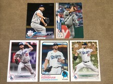 2022 Topps Heritage Clayton Kershaw Variation 725 + 5 Additional Cards - Dodgers