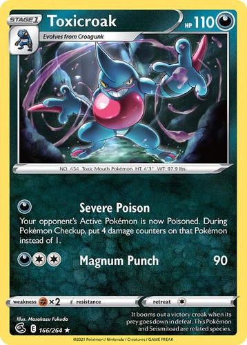 Toxicroak 166/264 Rare Fusion Strike Pokemon TCG
