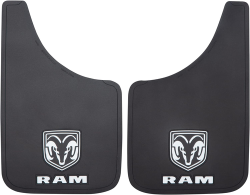 000490R01 RAM White Logo Easy Fit 9"X15" Mud Guard - Left and Right Set