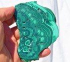 Beautiful Polished Malachite Slice Congo Natural Crystals 109mm 4.3" 4216 dxx — photo 2