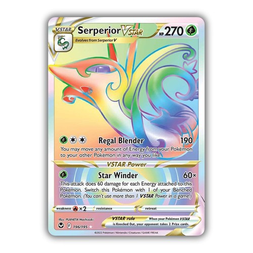 Serperior VSTAR, 008/195, Silver Tempest, SWSH12, Ultra Rare, Pokemon,  NM | eBay