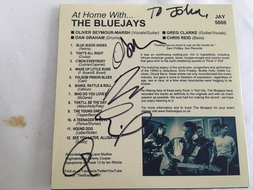 THE BLUE JAYS - At Home With The Bluejays - RARE CD, Signed On The Back. - Picture 3 of 4