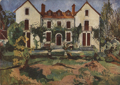 Alte Kunstpostkarte - Suzanne Valadon - Haus in einem Garten