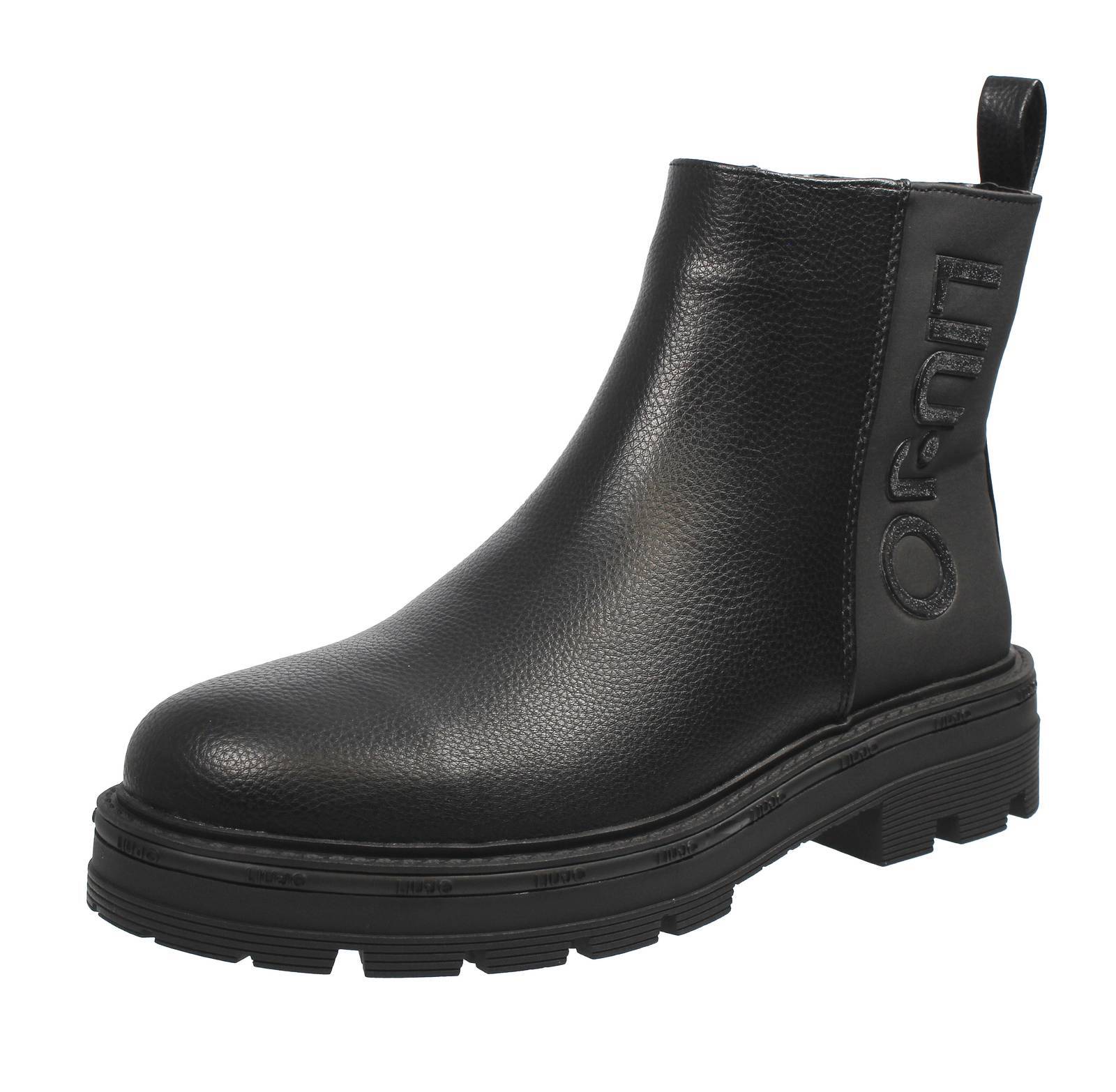 Liu Jo Girl Taylor 804 - Chelsea Boots Con Suola Carrarmato Nero - Taglia 37 [24