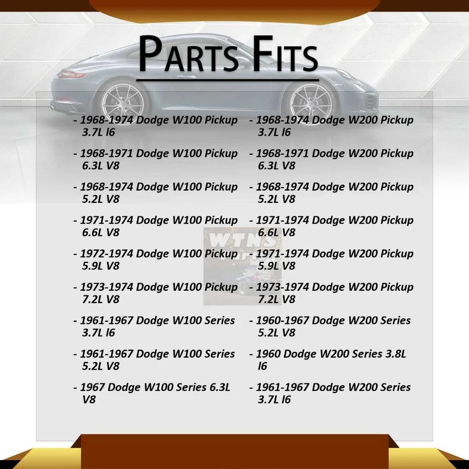 4 件 GMB U 型接头前后轴所有接头适用于道奇 W100 系列 1961 - 1967 — 第 2/4 张图片