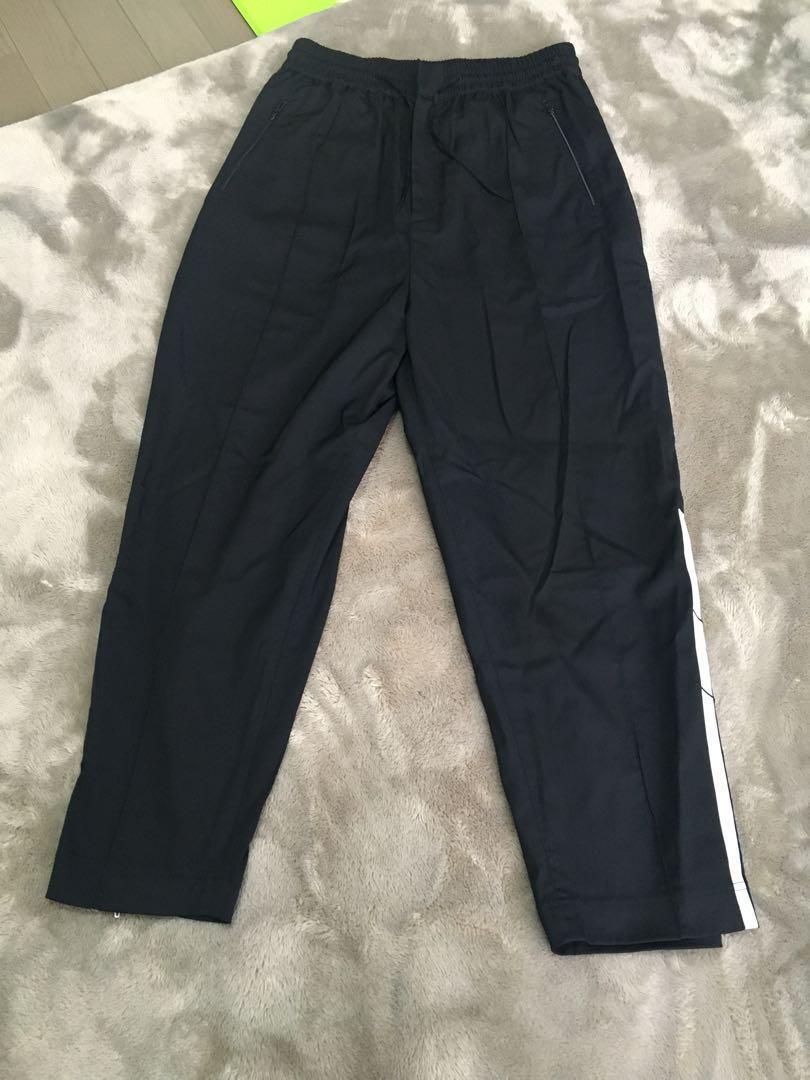Y-3 M 3 STP Wool Sateen Wide Pants, Stretch, Zip Pockets Y-3 M 3 STP Wool Sateen Wide Pants, Stretch, Zip Pockets