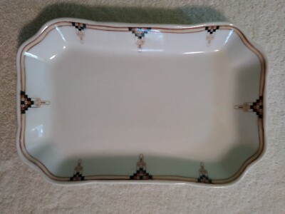 9.25'' Vintage Brown & Black Pickle Dish Plate Albert Pick Co