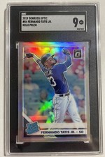 2019 Donruss Optic Fernando Tatis Jr Rated rookie Silver Holo Prizm SGC 9