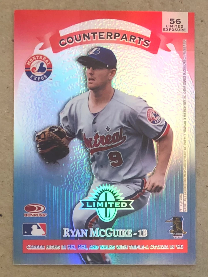 1997 Donruss Limited Exposure - Tino Martinez - #56 - New York Yankees - NrMt-Mt - Image 4 of 4