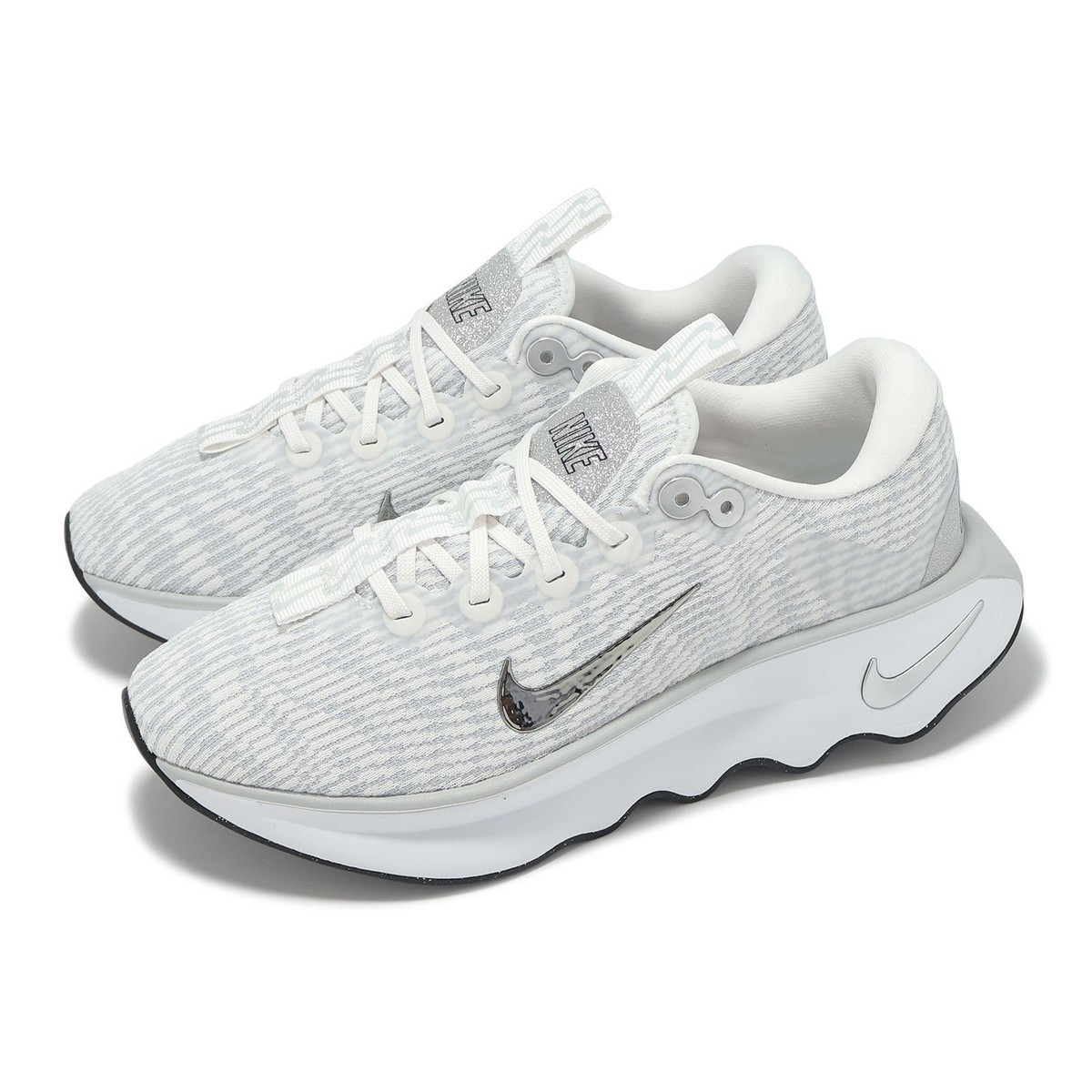◆Nike◆ Motiva W Summit White White llic Silver DV12381 Nike Wmns Motiva PRM Summit White Metallic Silver Women