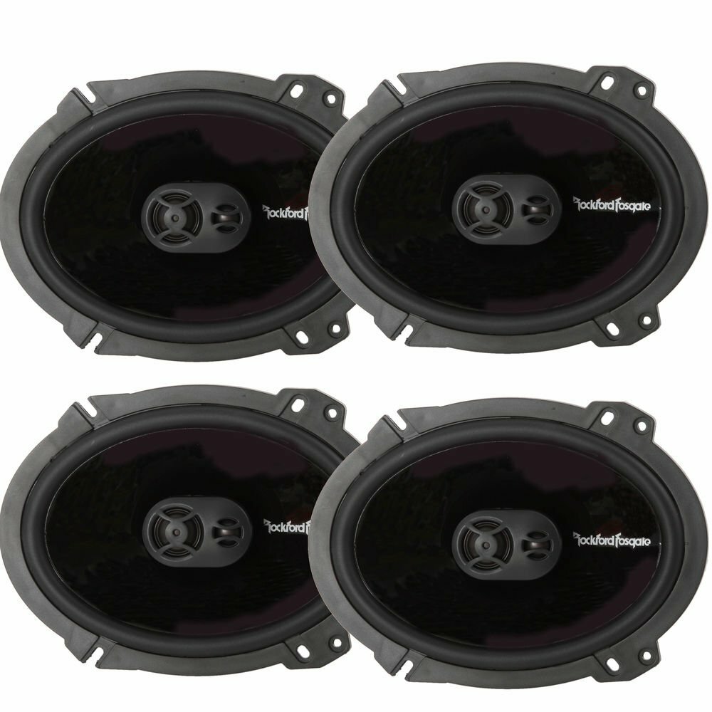 4) Комплект аудиосистемы Rockford Fosgate P1683 6x8 260 Вт с 3-полосной автомобильной коаксиальной акустикой