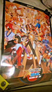 original CAPCOM VS SNK arcade poster Japan videogame artwork promo sega naomi