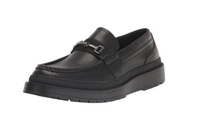 GUESS Clio Men\'s Leather Loafers Shoes Black Size 9.5 GUESS Men main image 4