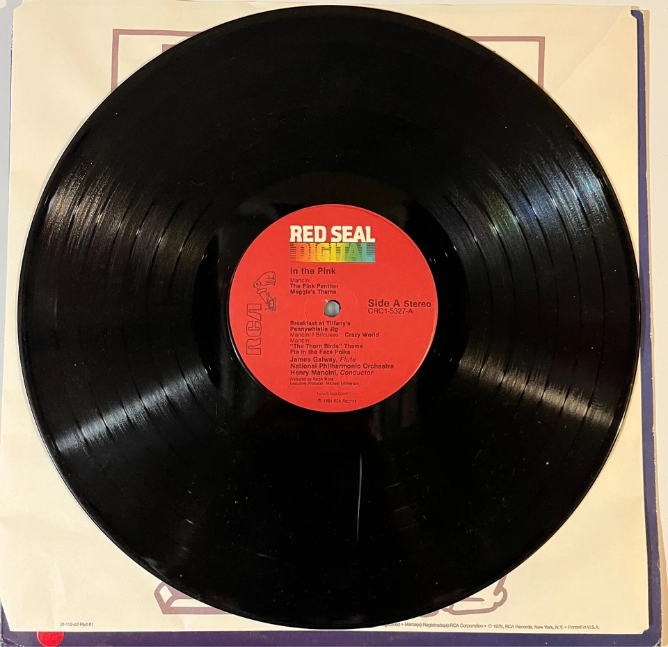 James Galway Henry Mancini In the Pink Auto Signed Vinyl Record Pink Panther! - Image 4 of 4