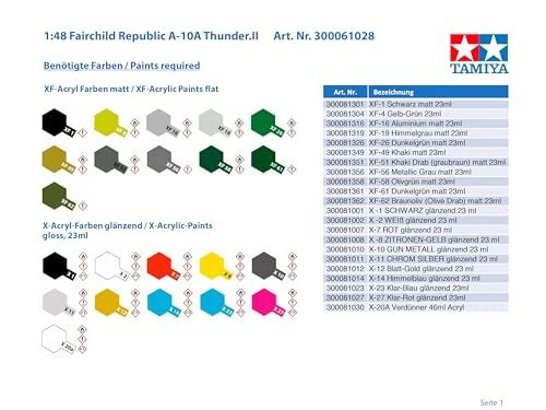 TAMIYA 1/48 Aircraft Series No.28 USAF Fairchild Republic A-10A Thunderbolt II - Immagine 4 di 4