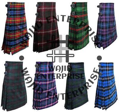Scottish 8 Yard TARTAN KILT For Men's Traditional 50 Plus Multi Tartan Kilts
