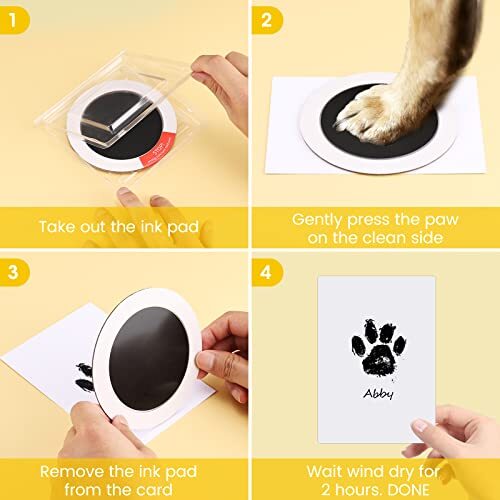Baby Hand and Footprint Kit, Paw Print Kit for Dogs & Cats, 3 Inkless Print - Picture 5 of 8