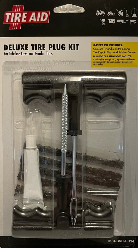 Tire Aid Deluxe Tire Plug Kit Tubeless Lawn/Garden Tractor Tires 490