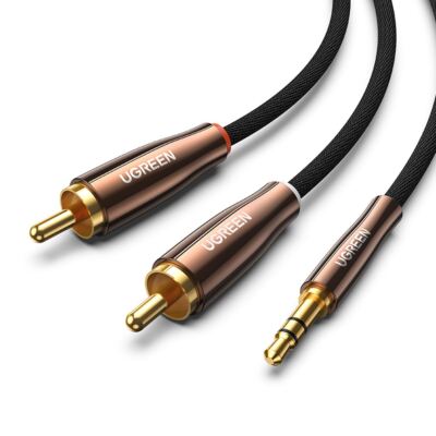 1m 3.5mm RCA JACK plug to 2xRCA Cable AU plugs; UGREEN/80845