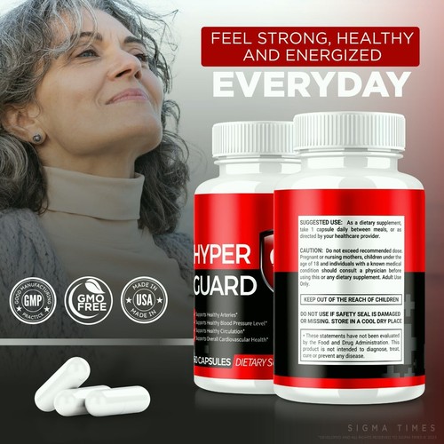 Hyper Guard Blood Support Pills for Healthy Blood Levels & Heart Health 60ct - Picture 8 of 8
