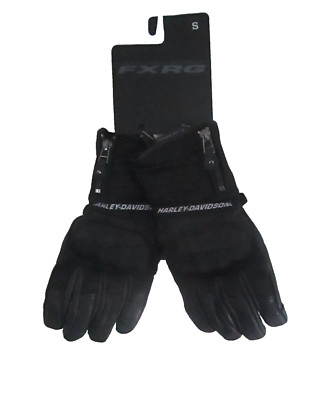 NWT Harley Davidson Mens FXRG Waterproof Dual Chamber Gauntlet Gloves S Black