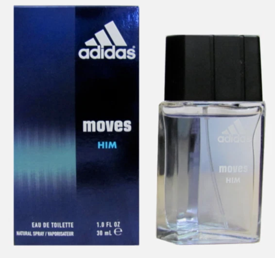 1 阿迪达斯 Moves Him 1.0 盎司淡香水天然喷雾(无玻璃纸包装,盒装磨损) — 第 2/3 张图片