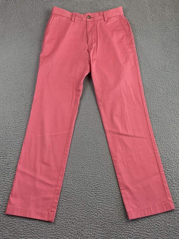 Vineyard Vines Breaker Mens Straight Leg Flat Front Pants Size 29 X 31.50" EXC
