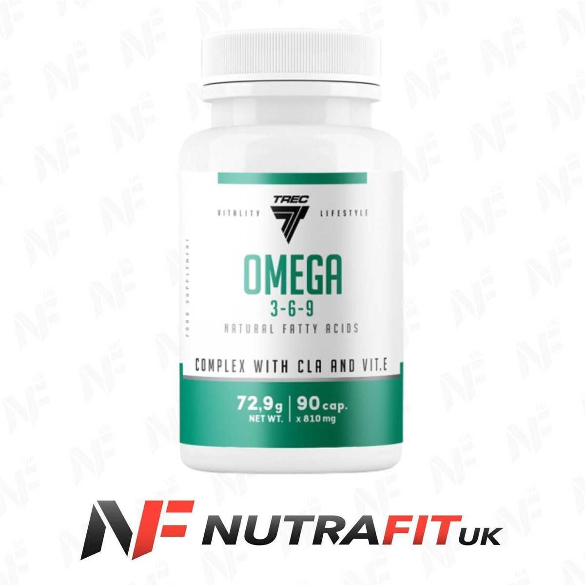 TREC NUTRITION OMEGA 3-6-9 fish oil EPA DHA vitamin E CLA ALA 90