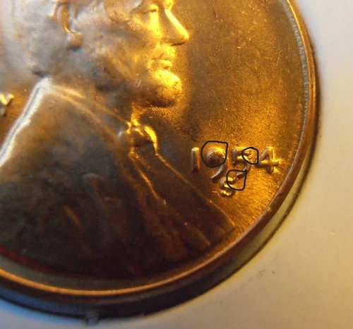 1954 S Lincoln Cent -  Filled die, better grade BU wheat cent (54SOD3)