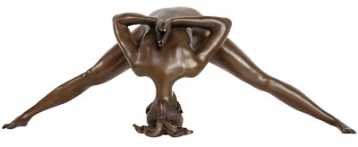 AUBAHO Escultura de bronce desnudo arte erótico arte erótico figura de bronce estatua estilo antiguo 32 cm