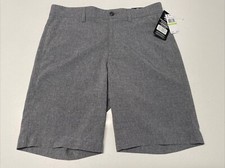 PGA TOUR Men's Flat Front Heather Golf Shorts Active Waistband Size 30 Grey