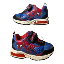 Spider Man Light Up Baby 6 Sneaker Blue Red Marvel Adjust Superhero Play Shoe